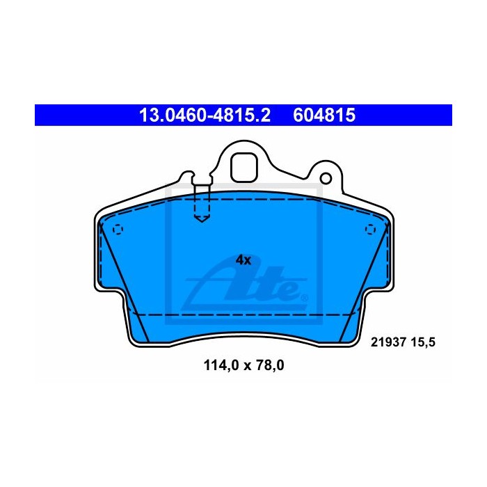 ATE Bremsbelagsatz, Scheibenbremse 13.0460-4815.2
