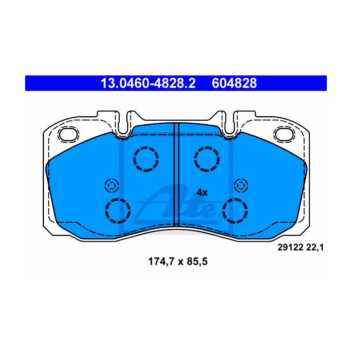 ATE Bremsbelagsatz, Scheibenbremse 13.0460-4828.2