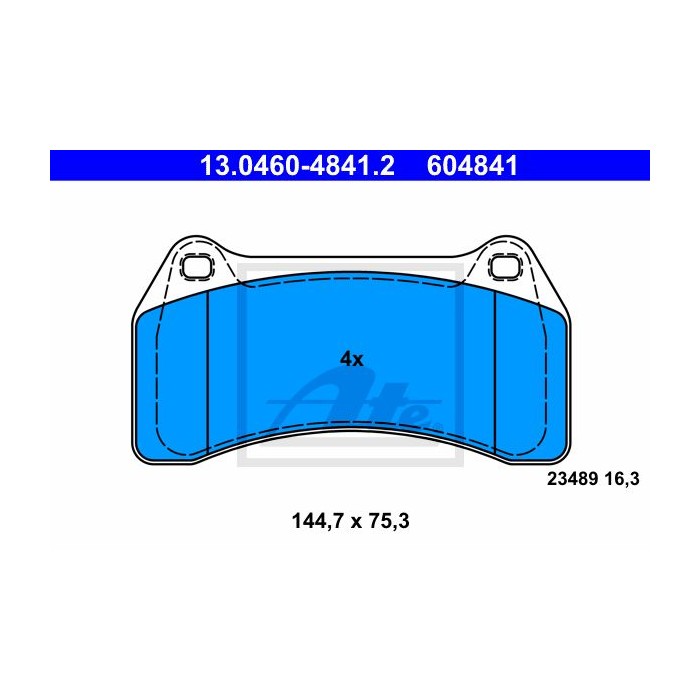 ATE Bremsbelagsatz, Scheibenbremse 13.0460-4841.2