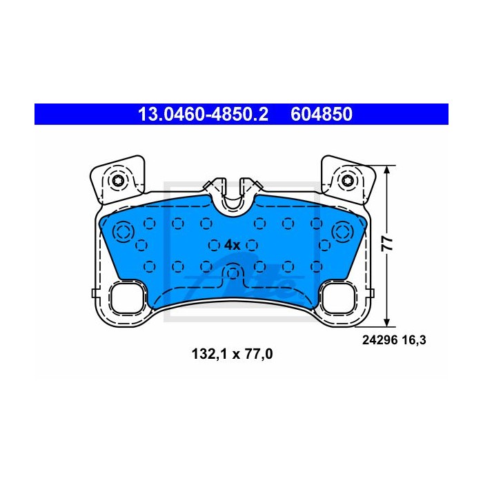 ATE Bremsbelagsatz, Scheibenbremse 13.0460-4850.2