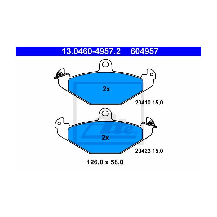 ATE Bremsbelagsatz, Scheibenbremse 13.0460-4957.2