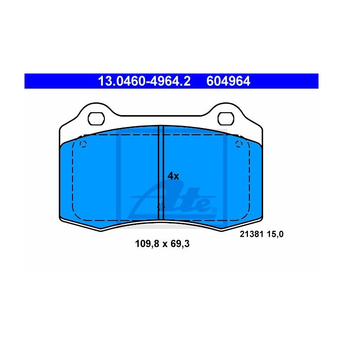 ATE Bremsbelagsatz, Scheibenbremse 13.0460-4964.2
