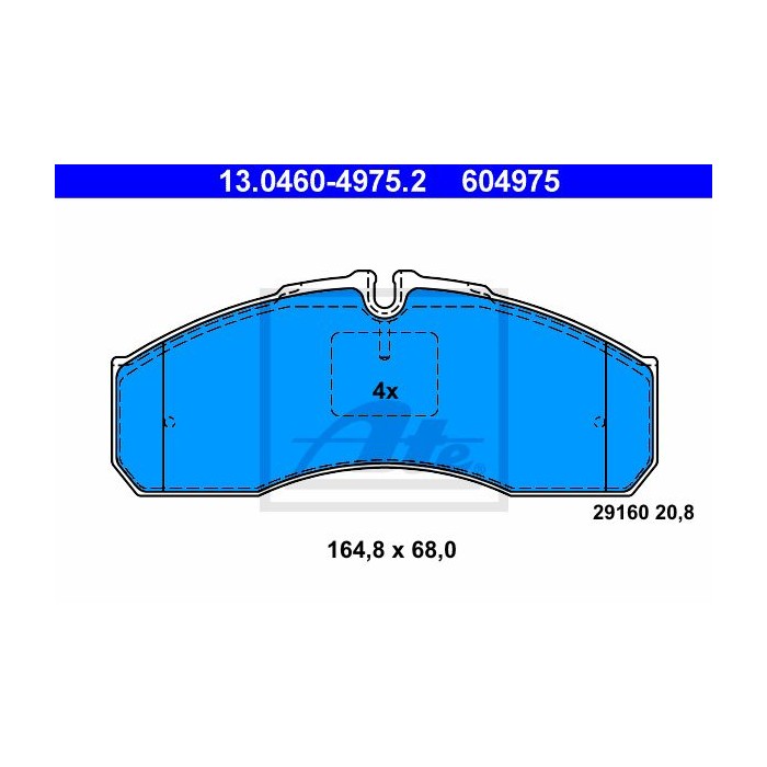 ATE Bremsbelagsatz, Scheibenbremse 13.0460-4975.2