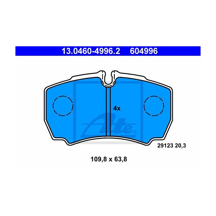 ATE Bremsbelagsatz, Scheibenbremse 13.0460-4996.2