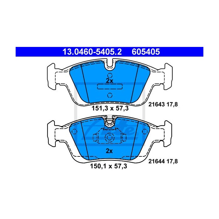 ATE Bremsbelagsatz, Scheibenbremse 13.0460-5405.2