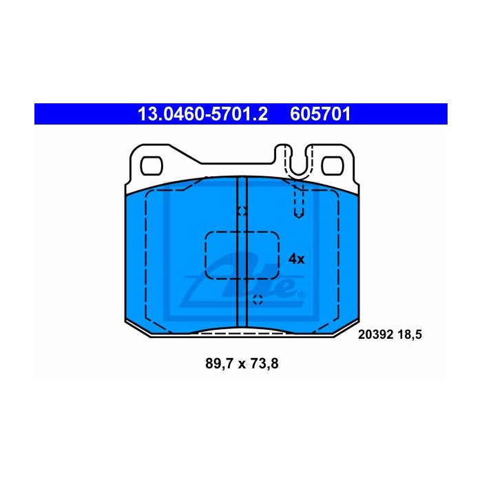 ATE Bremsbelagsatz, Scheibenbremse 13.0460-5701.2