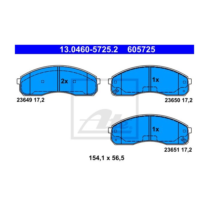 ATE Bremsbelagsatz, Scheibenbremse 13.0460-5725.2