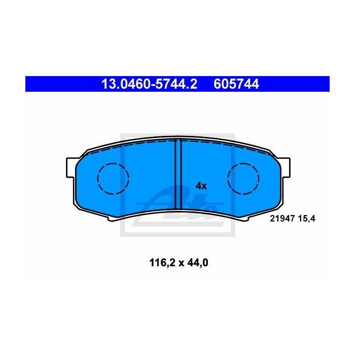 ATE Bremsbelagsatz, Scheibenbremse 13.0460-5744.2