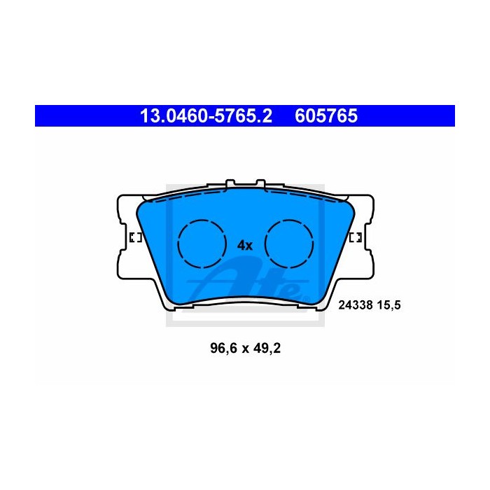 ATE Bremsbelagsatz, Scheibenbremse 13.0460-5765.2