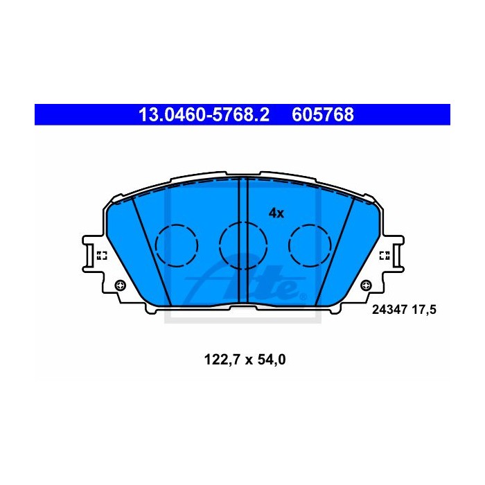 ATE Bremsbelagsatz, Scheibenbremse 13.0460-5768.2