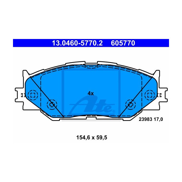 ATE Bremsbelagsatz, Scheibenbremse 13.0460-5770.2