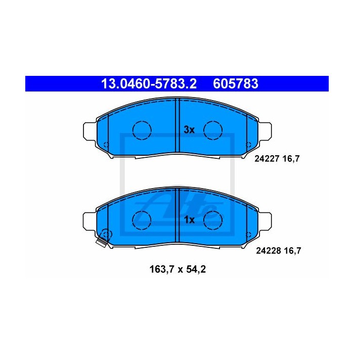 ATE Bremsbelagsatz, Scheibenbremse 13.0460-5783.2