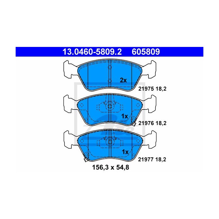 ATE Bremsbelagsatz, Scheibenbremse 13.0460-5809.2