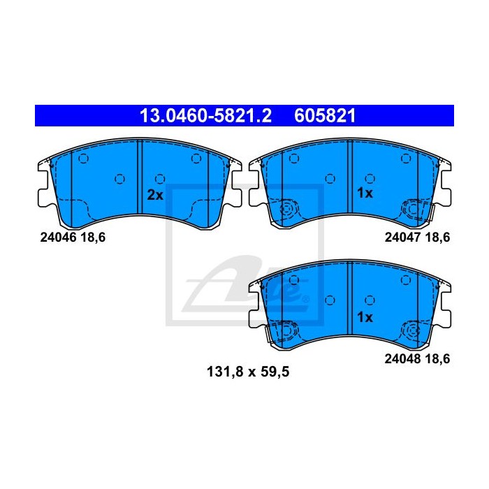 ATE Bremsbelagsatz, Scheibenbremse 13.0460-5821.2