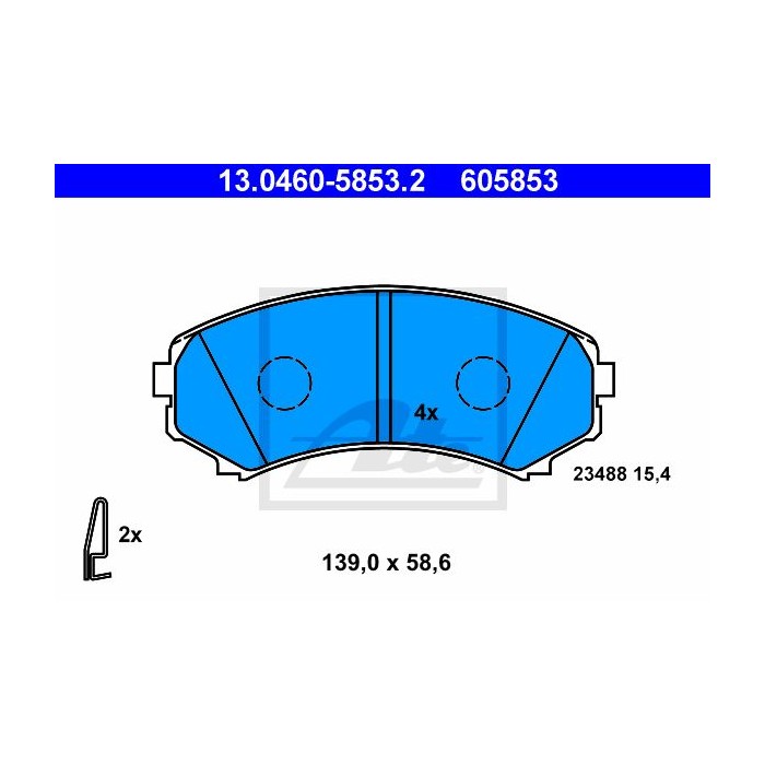 ATE Bremsbelagsatz, Scheibenbremse 13.0460-5853.2