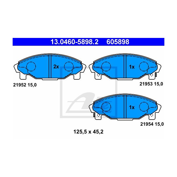 ATE Bremsbelagsatz, Scheibenbremse 13.0460-5898.2