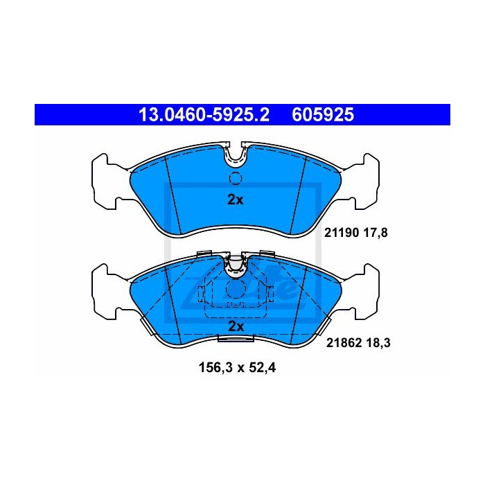ATE Bremsbelagsatz, Scheibenbremse 13.0460-5925.2