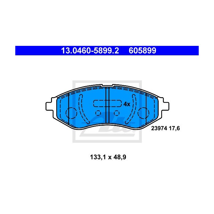 ATE Bremsbelagsatz, Scheibenbremse 13.0460-5899.2