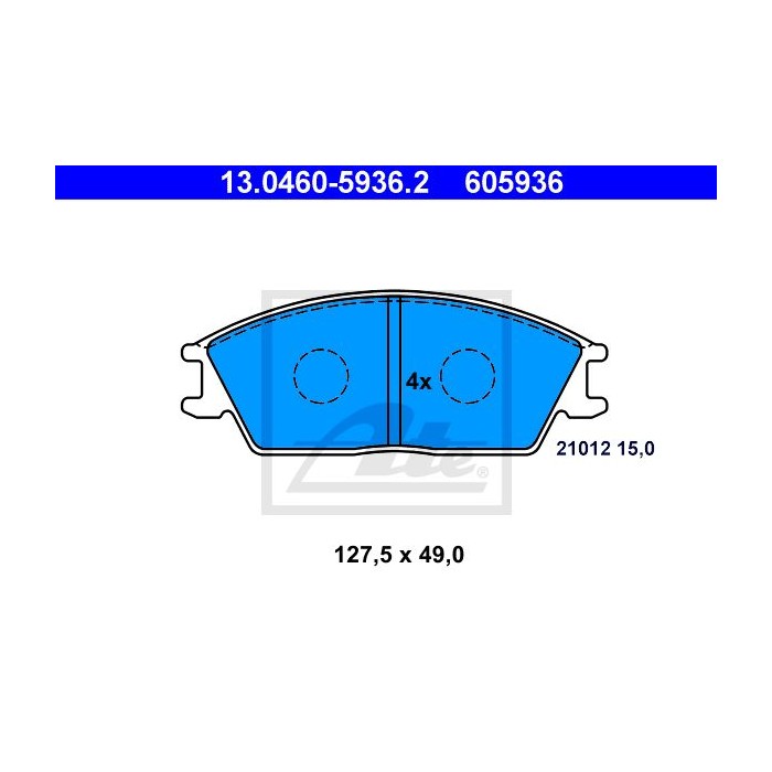 ATE Bremsbelagsatz, Scheibenbremse 13.0460-5936.2