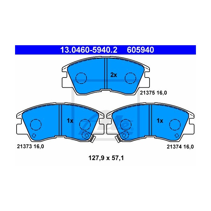ATE Bremsbelagsatz, Scheibenbremse 13.0460-5940.2