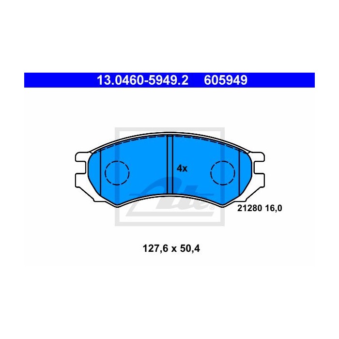 ATE Bremsbelagsatz, Scheibenbremse 13.0460-5949.2