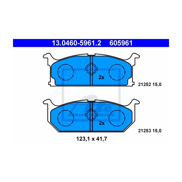 ATE Bremsbelagsatz, Scheibenbremse 13.0460-5961.2