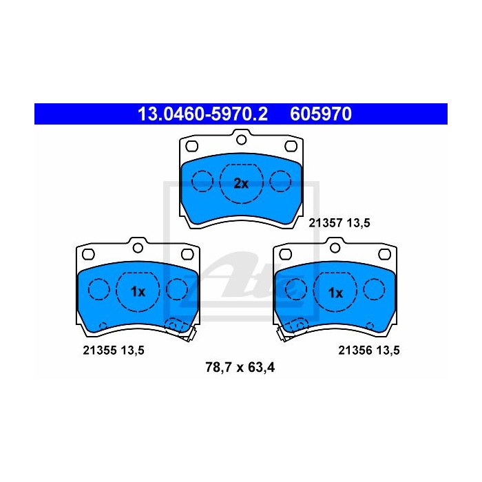 ATE Bremsbelagsatz, Scheibenbremse 13.0460-5970.2