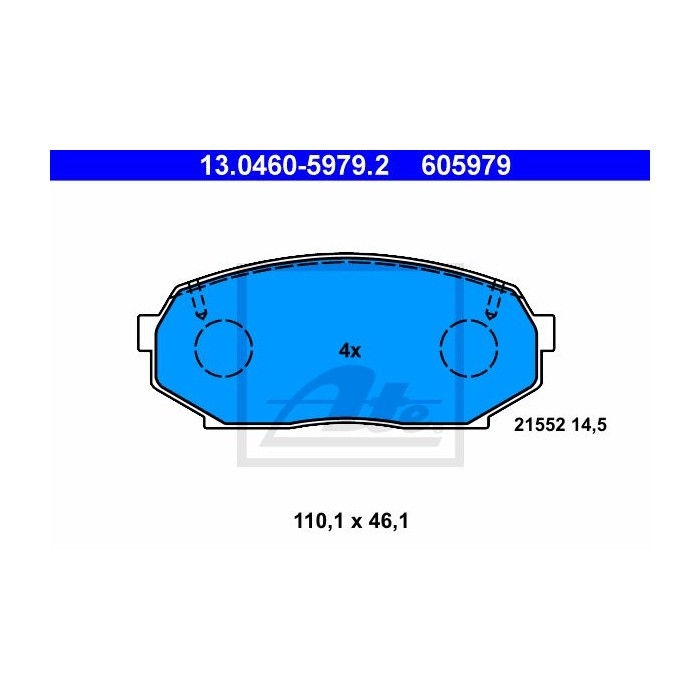 ATE Bremsbelagsatz, Scheibenbremse 13.0460-5979.2