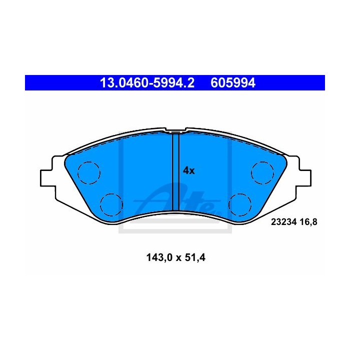 ATE Bremsbelagsatz, Scheibenbremse 13.0460-5994.2