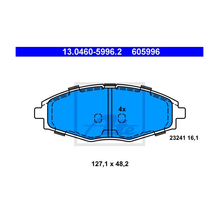 ATE Bremsbelagsatz, Scheibenbremse 13.0460-5996.2