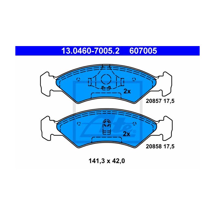 ATE Bremsbelagsatz, Scheibenbremse 13.0460-7005.2