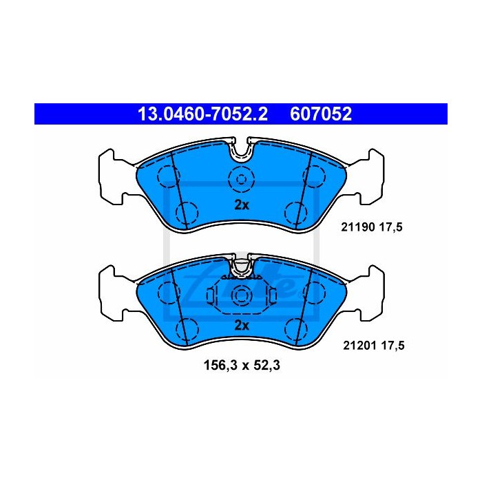 ATE Bremsbelagsatz, Scheibenbremse 13.0460-7052.2