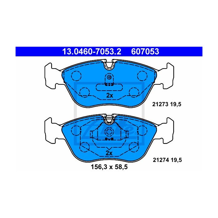ATE Bremsbelagsatz, Scheibenbremse 13.0460-7053.2