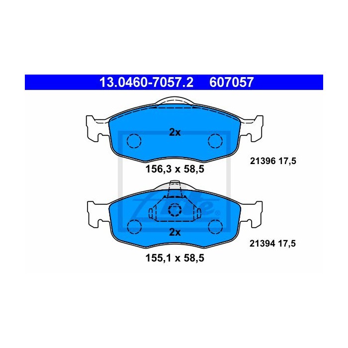 ATE Bremsbelagsatz, Scheibenbremse 13.0460-7057.2