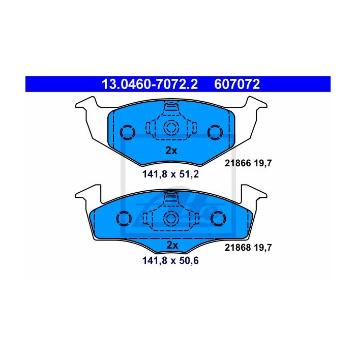 ATE Bremsbelagsatz, Scheibenbremse 13.0460-7072.2