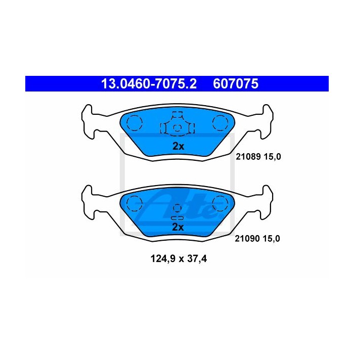 ATE Bremsbelagsatz, Scheibenbremse 13.0460-7075.2
