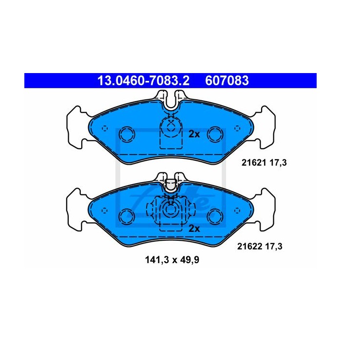 ATE Bremsbelagsatz, Scheibenbremse 13.0460-7083.2