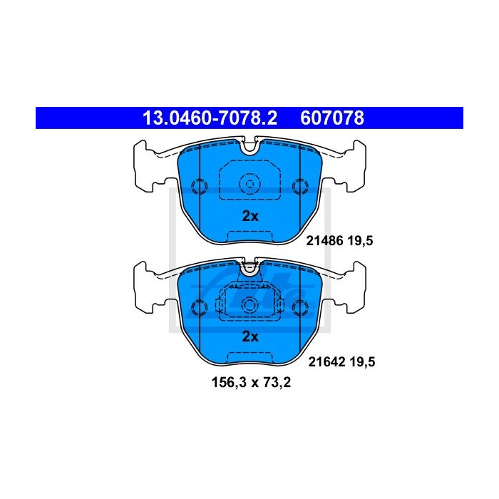 ATE Bremsbelagsatz, Scheibenbremse 13.0460-7078.2