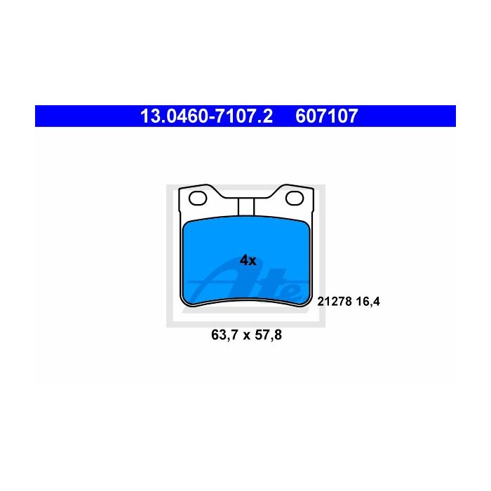 ATE Bremsbelagsatz, Scheibenbremse 13.0460-7107.2