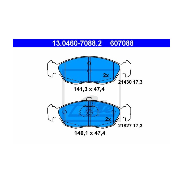 ATE Bremsbelagsatz, Scheibenbremse 13.0460-7088.2