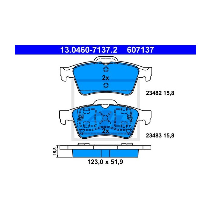 ATE Bremsbelagsatz, Scheibenbremse 13.0460-7137.2