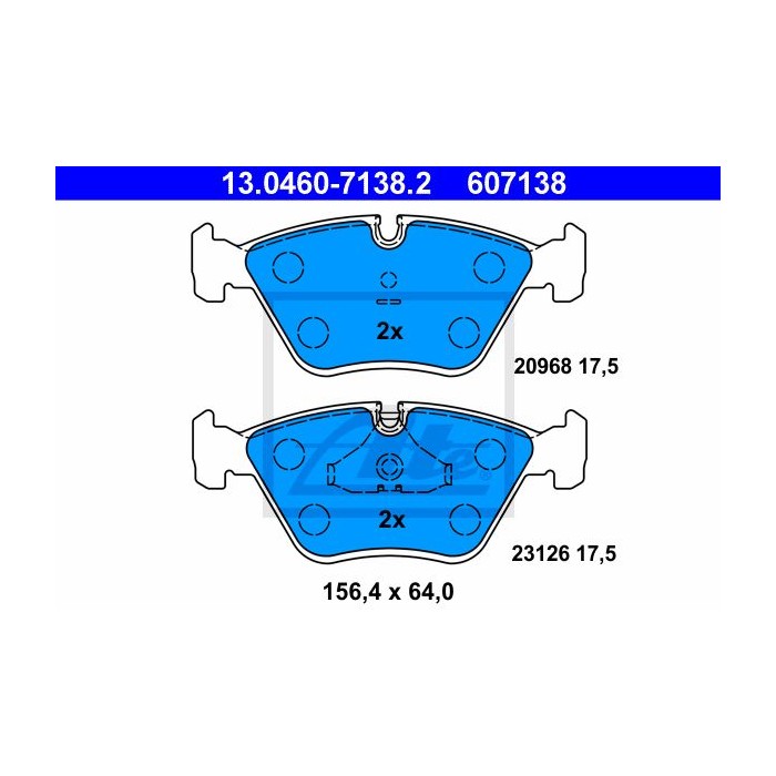 ATE Bremsbelagsatz, Scheibenbremse 13.0460-7138.2