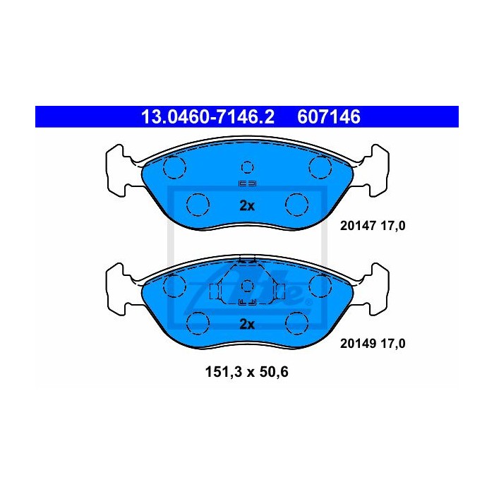 ATE Bremsbelagsatz, Scheibenbremse 13.0460-7146.2