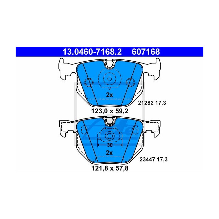 ATE Bremsbelagsatz, Scheibenbremse 13.0460-7168.2