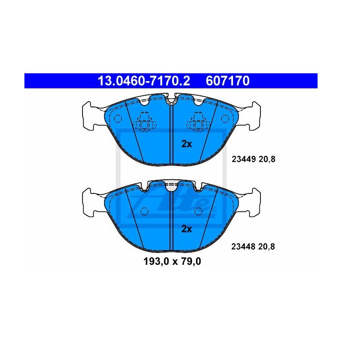 ATE Bremsbelagsatz, Scheibenbremse 13.0460-7170.2