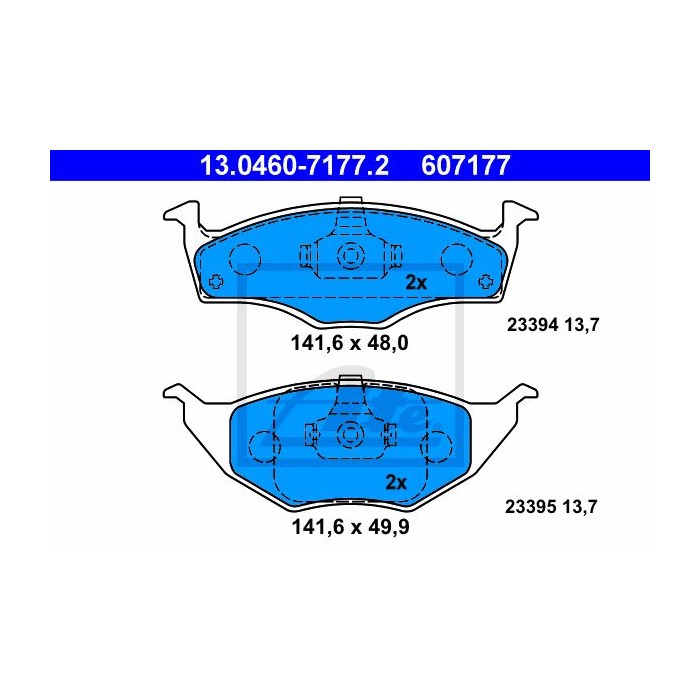 ATE Bremsbelagsatz, Scheibenbremse 13.0460-7177.2