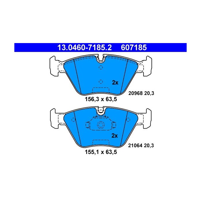 ATE Bremsbelagsatz, Scheibenbremse 13.0460-7185.2