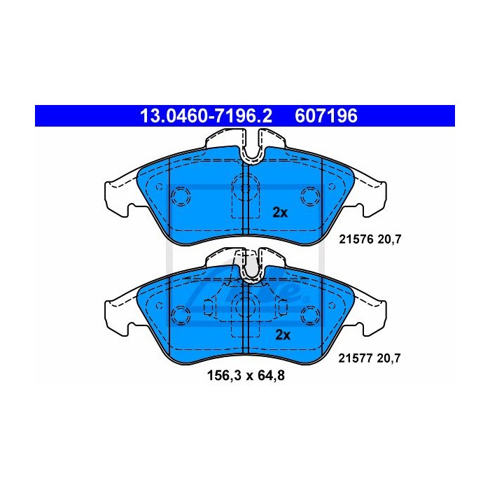 ATE Bremsbelagsatz, Scheibenbremse 13.0460-7196.2