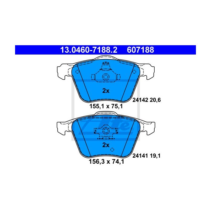 ATE Bremsbelagsatz, Scheibenbremse 13.0460-7188.2