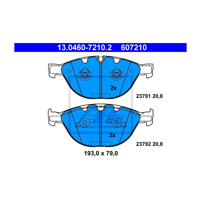 ATE Bremsbelagsatz, Scheibenbremse 13.0460-7210.2